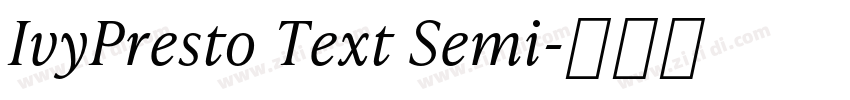 IvyPresto Text Semi字体转换